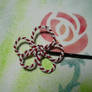 Kumihimo flower hair pin
