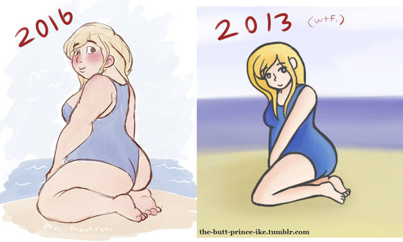 Fat beach girl Redraw