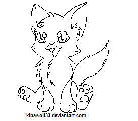 Kitten lineart free