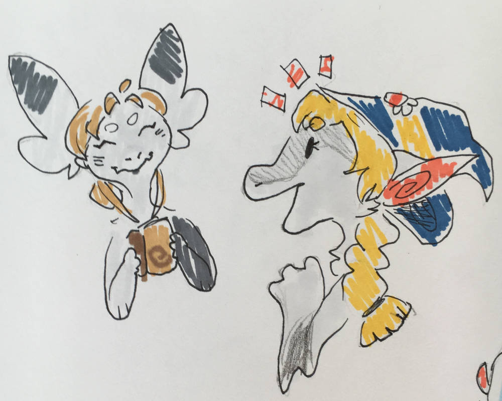 Hazel and Ms. Netty by Random-Raptor on DeviantArt