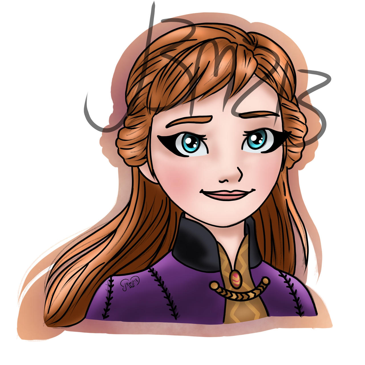 Anna sticker idea by J3MZI3 on DeviantArt