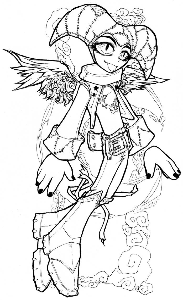 .:Old NiGHTS Line Art:. by madmen