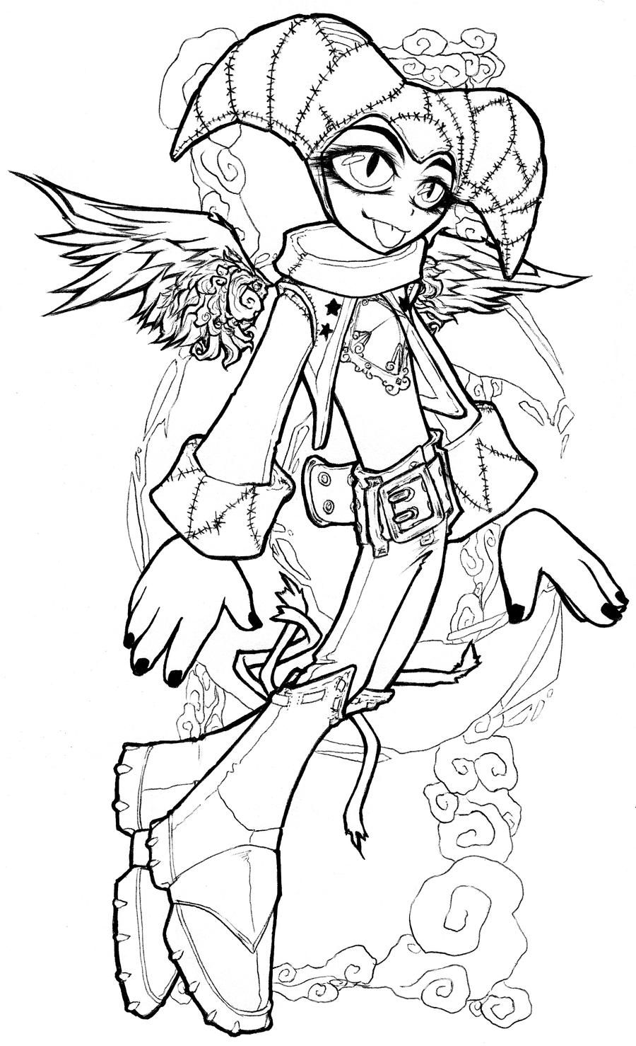 .:Old NiGHTS Line Art:. by madmen
