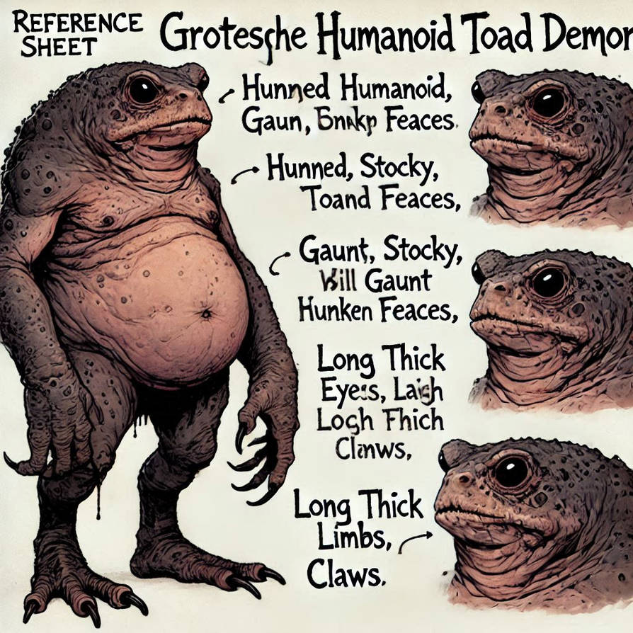 Reference Sheet: Toad Fiend by MasterBrody on DeviantArt