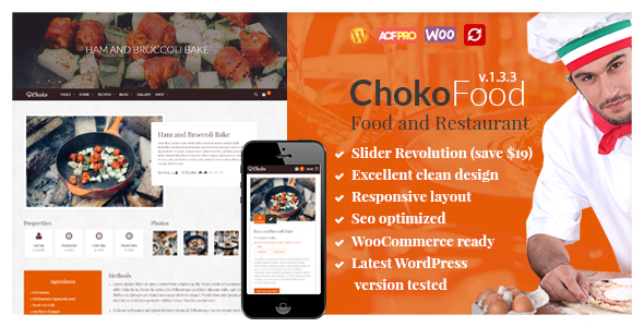 ChokoFood - Food and Restaurant WordPress Theme