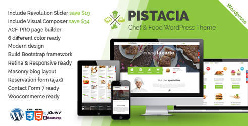 Pistacia Food And Restaurant WordPress Theme