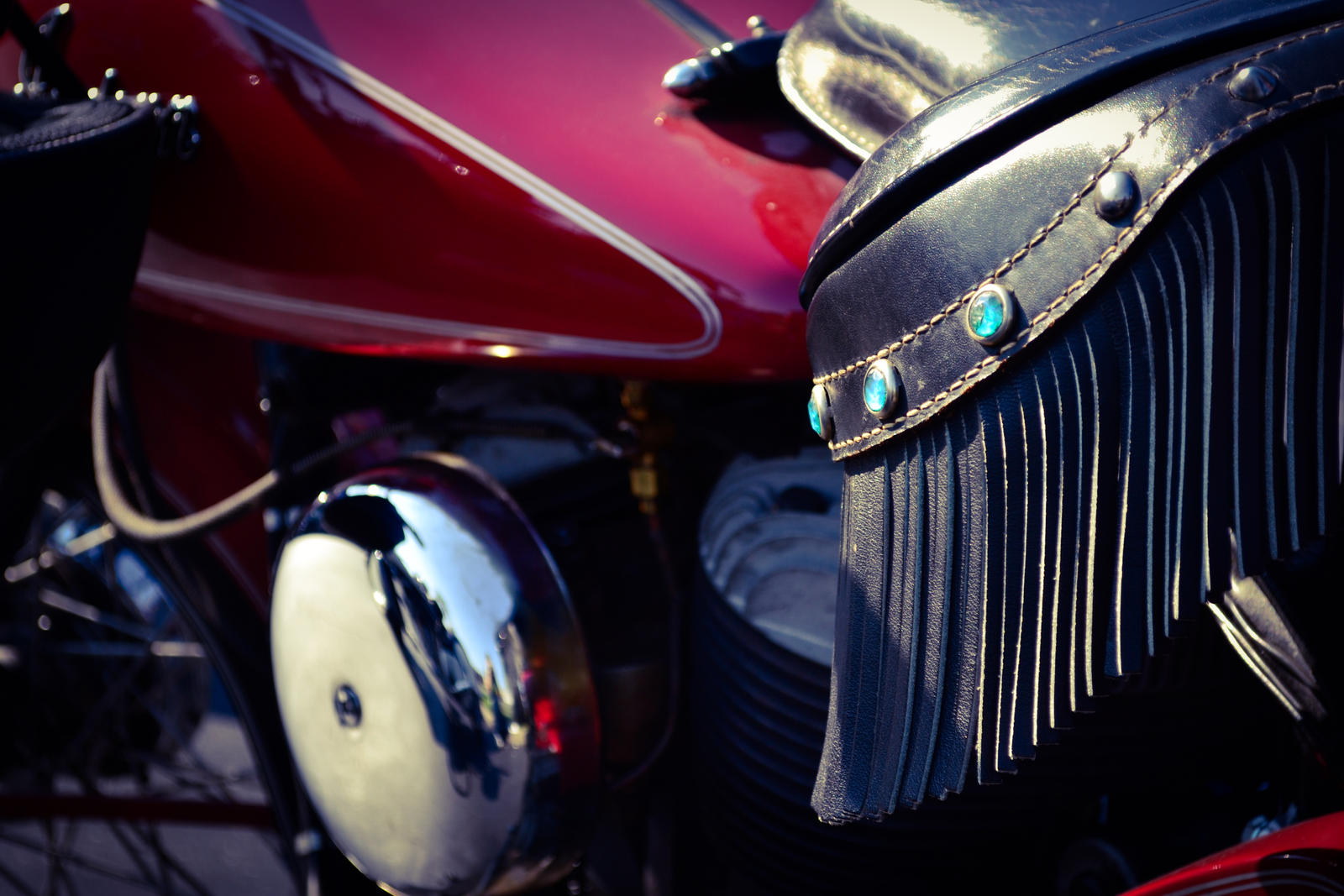 Motorcycle seat Fringe