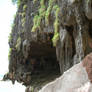 overhanging cave