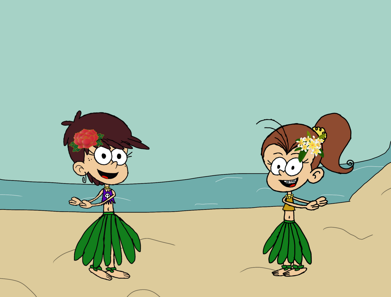 (Requests) - Hula Dancing with Luan and Luna by lightpanzer2014 on ...