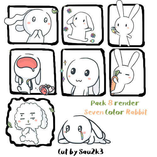 Pack 8 Render Seven Color Rabbit TBM by Sau2k3 on DeviantArt