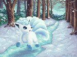 Alolan Vulpix in the Forest by mich-spich