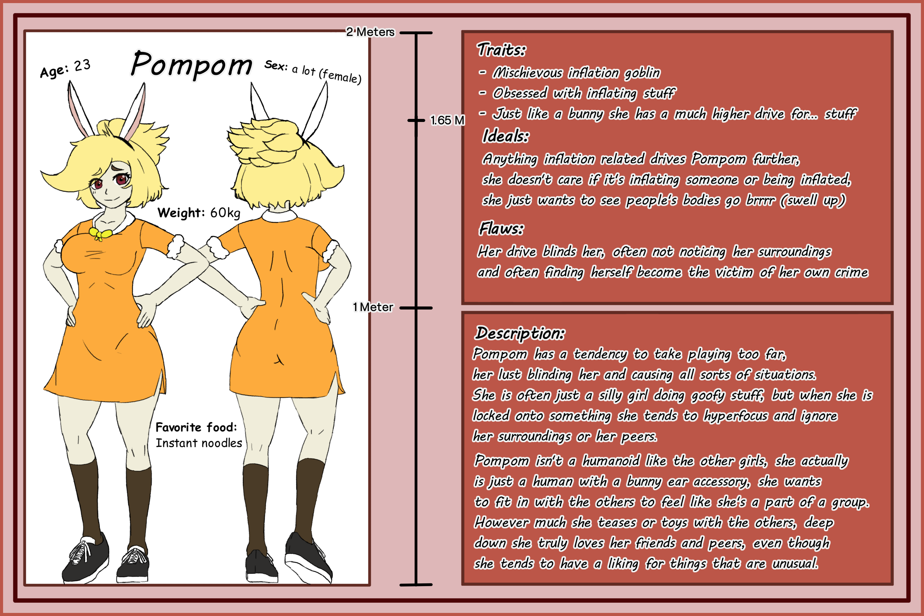 Pompom character reference by TePeS-DA on DeviantArt
