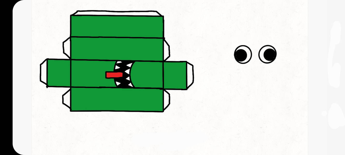 Rainbow friends green papercraft template part 1 by FelixClaydude on