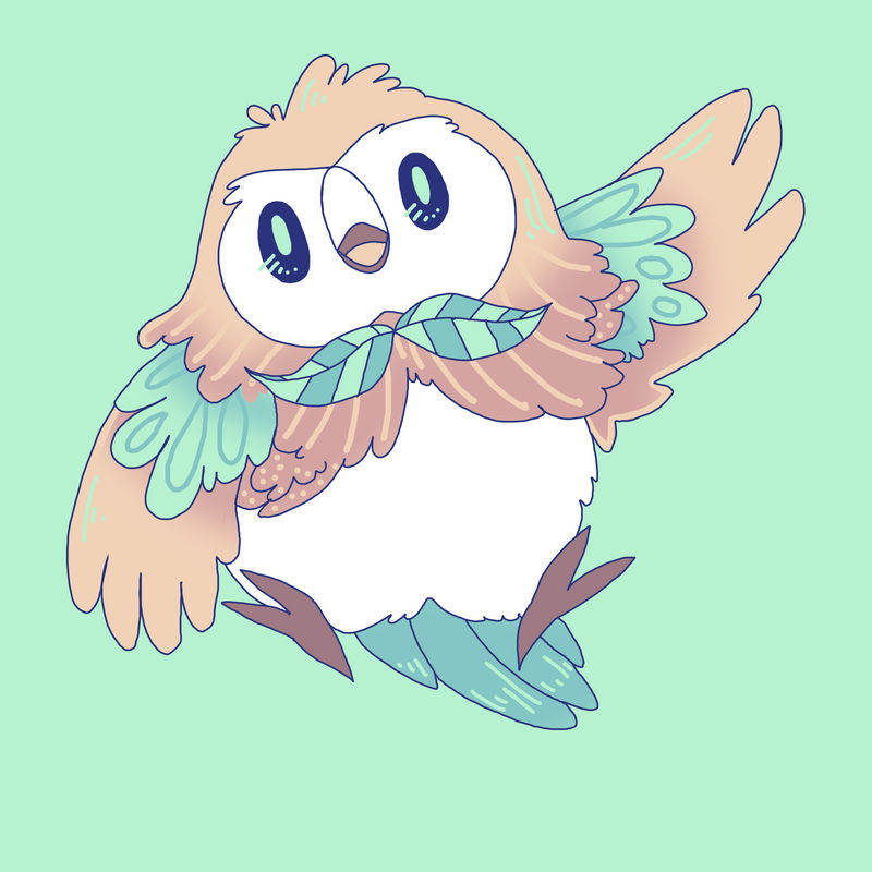 Pokemon Sun/Moon: Rowlet fanart by weilis on DeviantArt