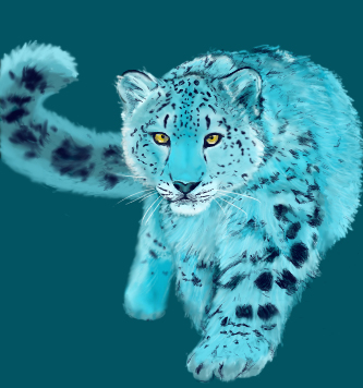 Blue Snow Leopard by Fusionia on DeviantArt
