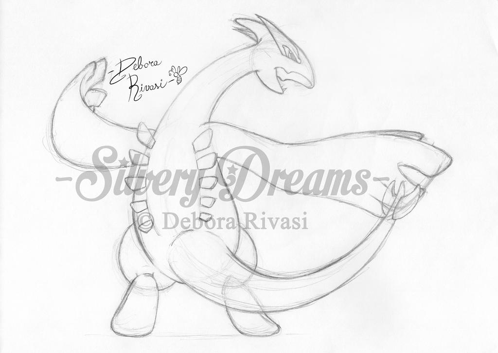 Sketch - Lugia use Dragon Tail