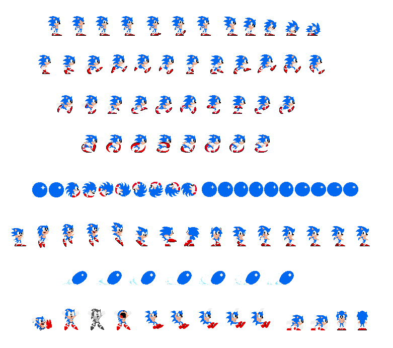 Sonic Sprite Sheet Png, Transparent Png , Transparent Png Image