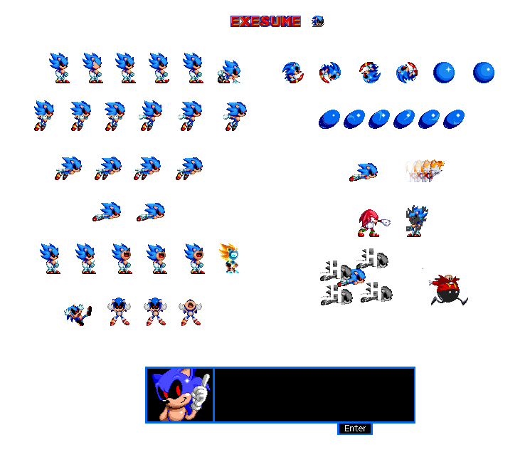 Exesume Sonic EXE Heroes Last Stand Sprite Sheet by omaryasser123 on ...