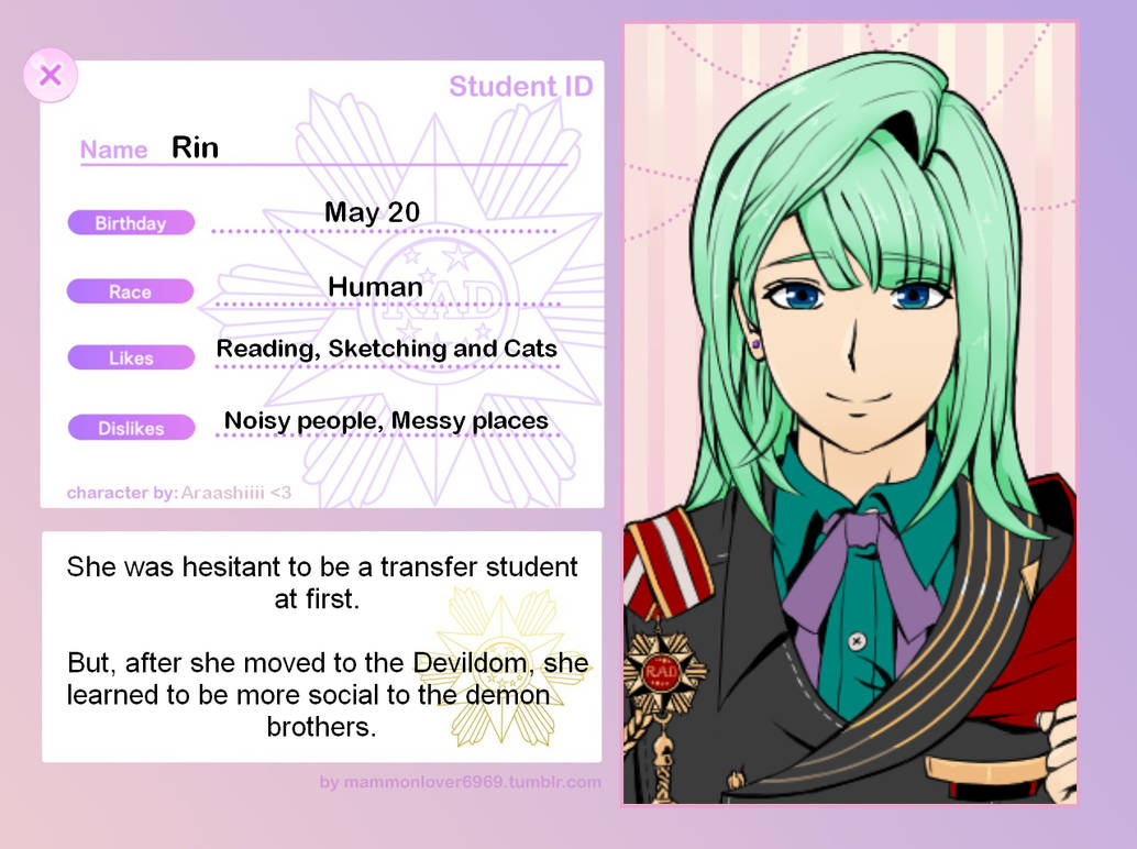 My Obey Me MC by Araashiiii on DeviantArt