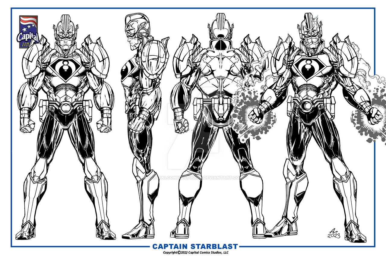Captain Starblast Model Sheet by CapitalComicsStudios on DeviantArt