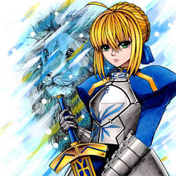 FATE GRAND ORDER - Arthuria Pendragon (COLOR)