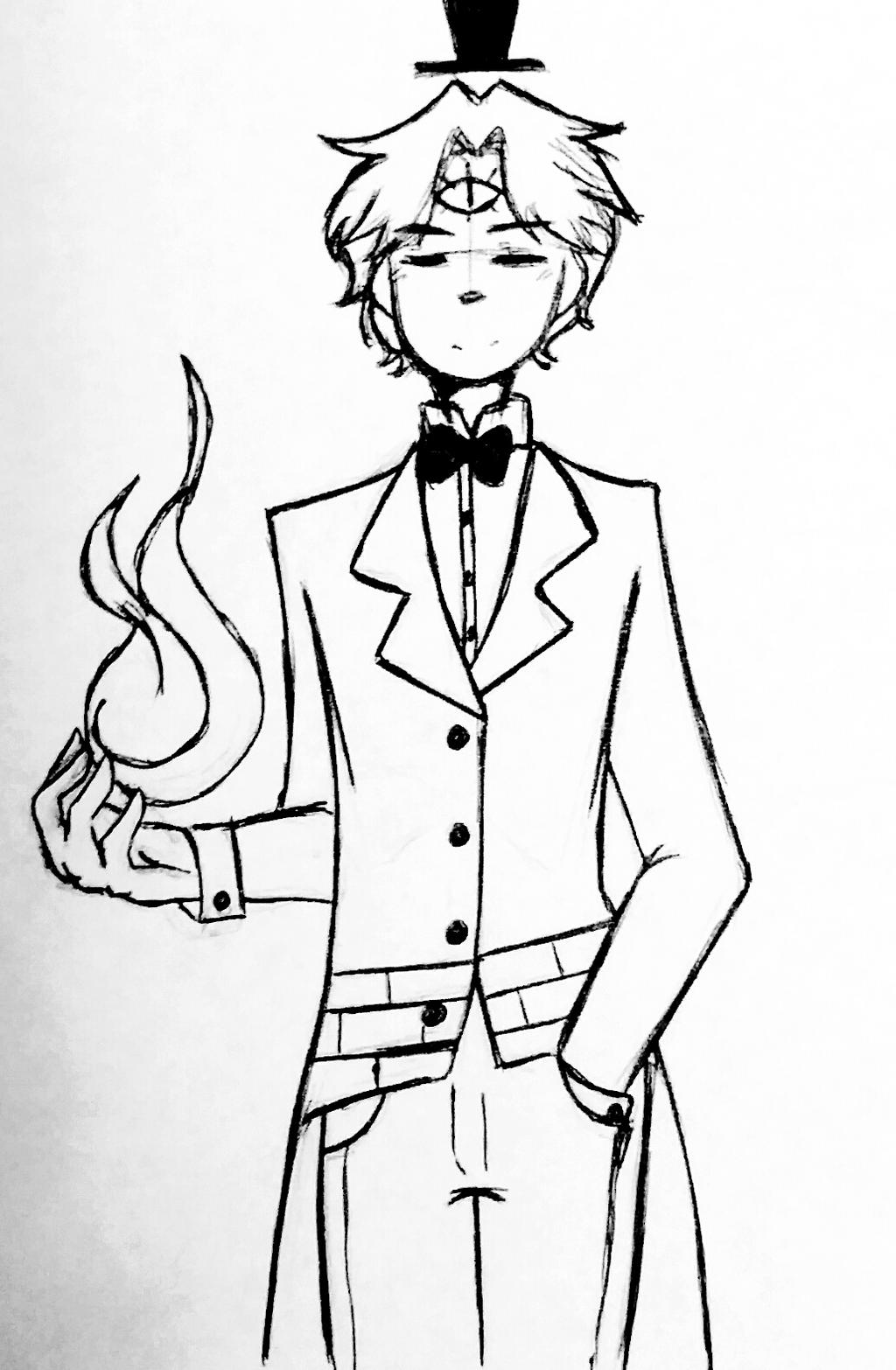 Bill Cipher sketch by DeathLordF13 on DeviantArt