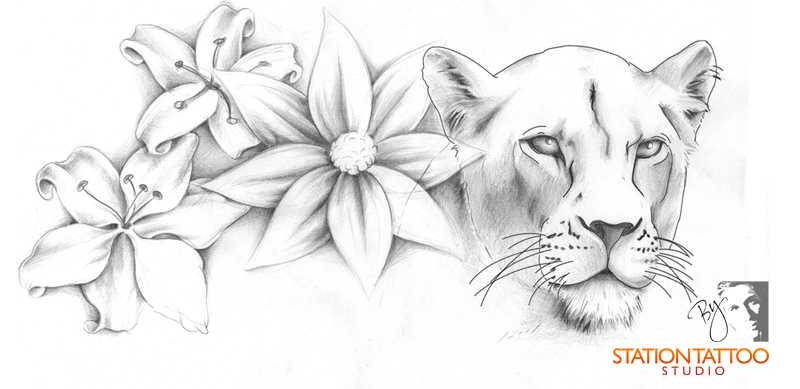 floral lioness