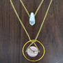 Quartz Crystal and Pink Rhodochrosite Necklace