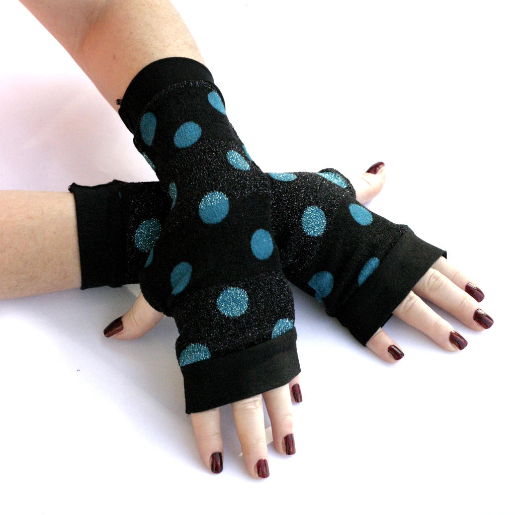 Black Warm Super Soft Fingerless gloves