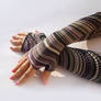 Long Shiny fingerless gloves, mittens, arm warmers