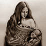 Native American Woman and Child