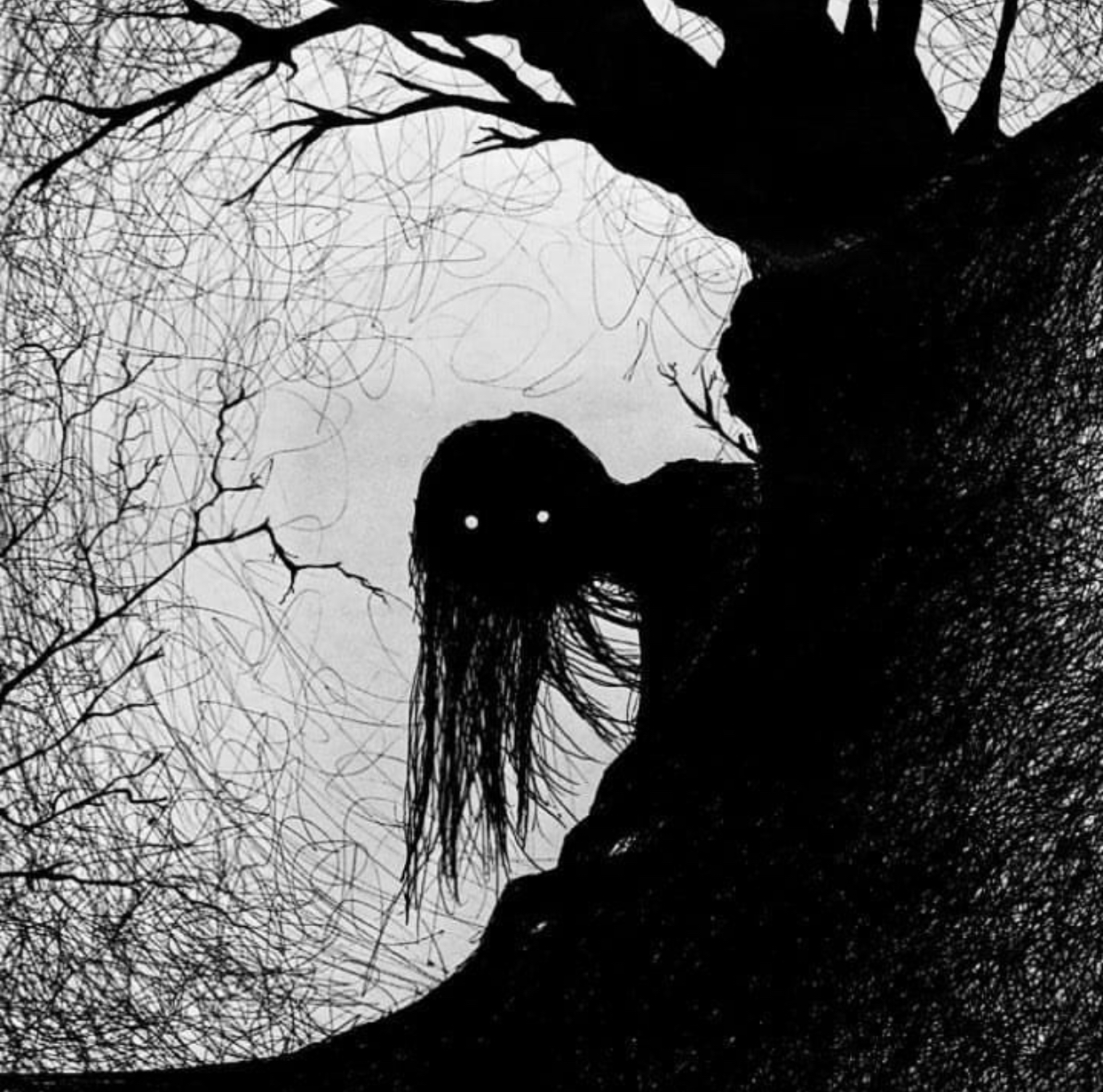 The shadow lurking behind the tree by eolmedillo on DeviantArt