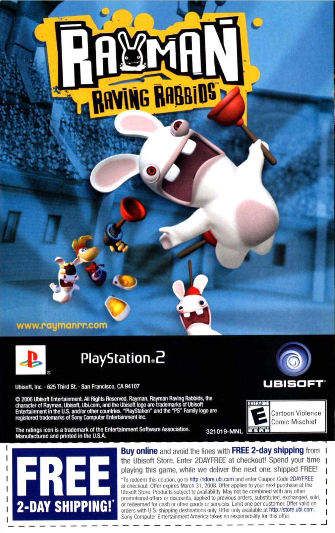 Rayman Rabbids Ad Rayman Raving Rabbids (PS2) Advertisement by NurseVictoriaFTW on DeviantArt