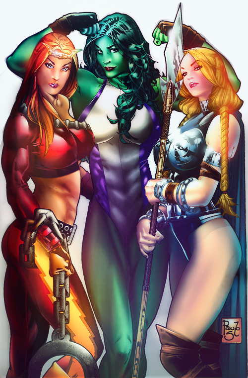 Others 3 Marvel girls  with Colorssss by Stormin