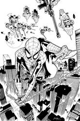 Inks - Ultimate SpiderMan Splash by Stuart Immonen