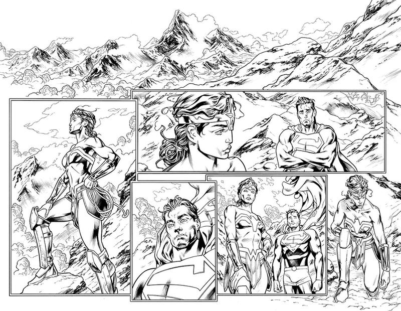 Woman Evolution Deviantart Wonder Woman: Evolution #1 pages 14-15 INKS by adr-ben on DeviantArt