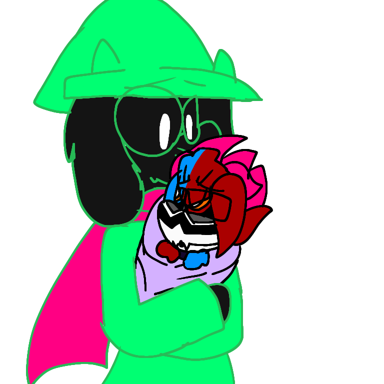 Ralsei holding baby Kimiku by CindyMarko14 on DeviantArt