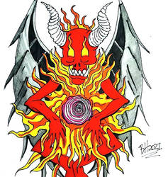 Demon tattoo design