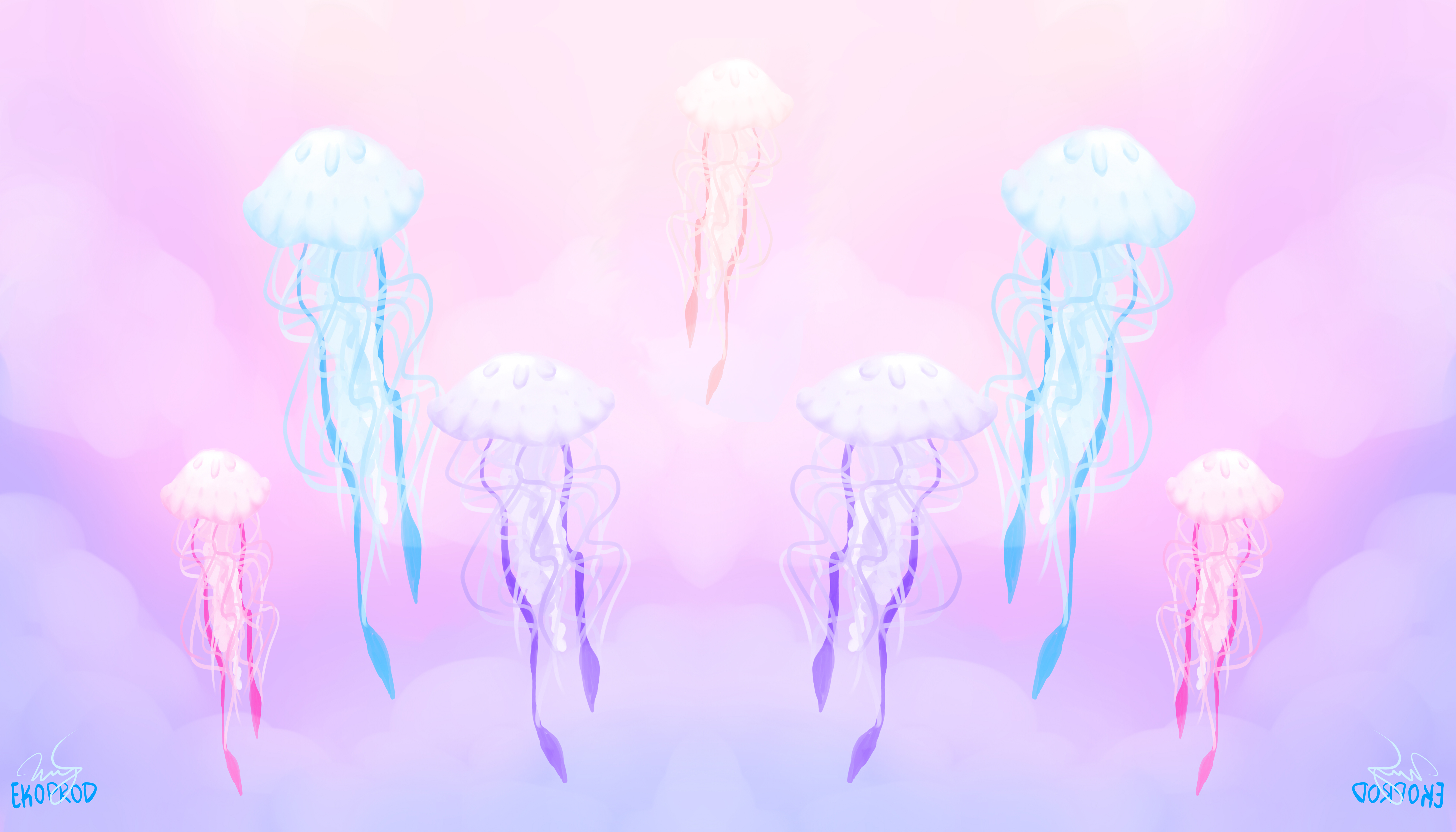 Pastel Jellies in the Sky Quick Wallpaper edit