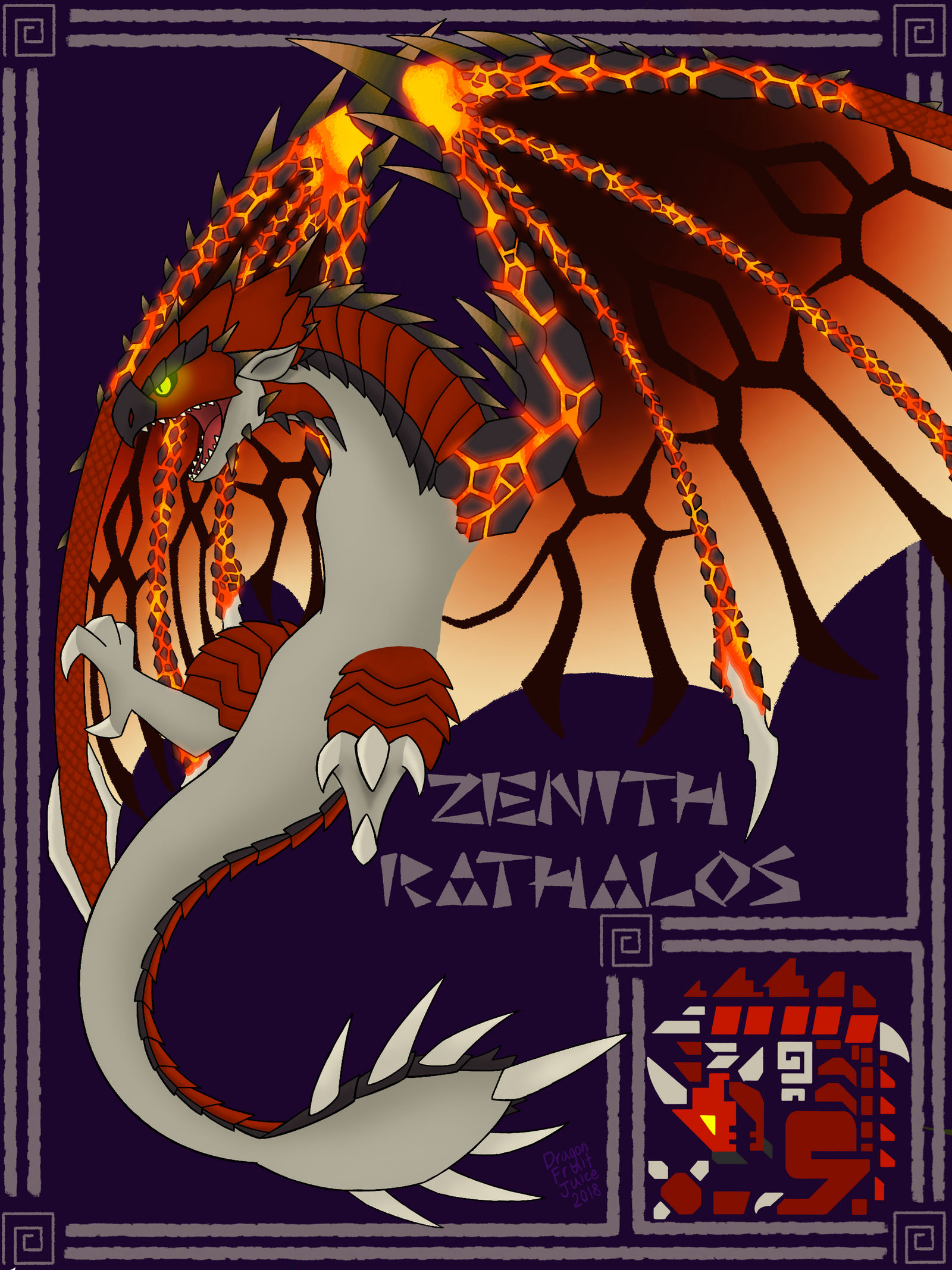 REQUEST Skys Flaming Royalty Zenith Rathalos by DragonFruitJuice on ...