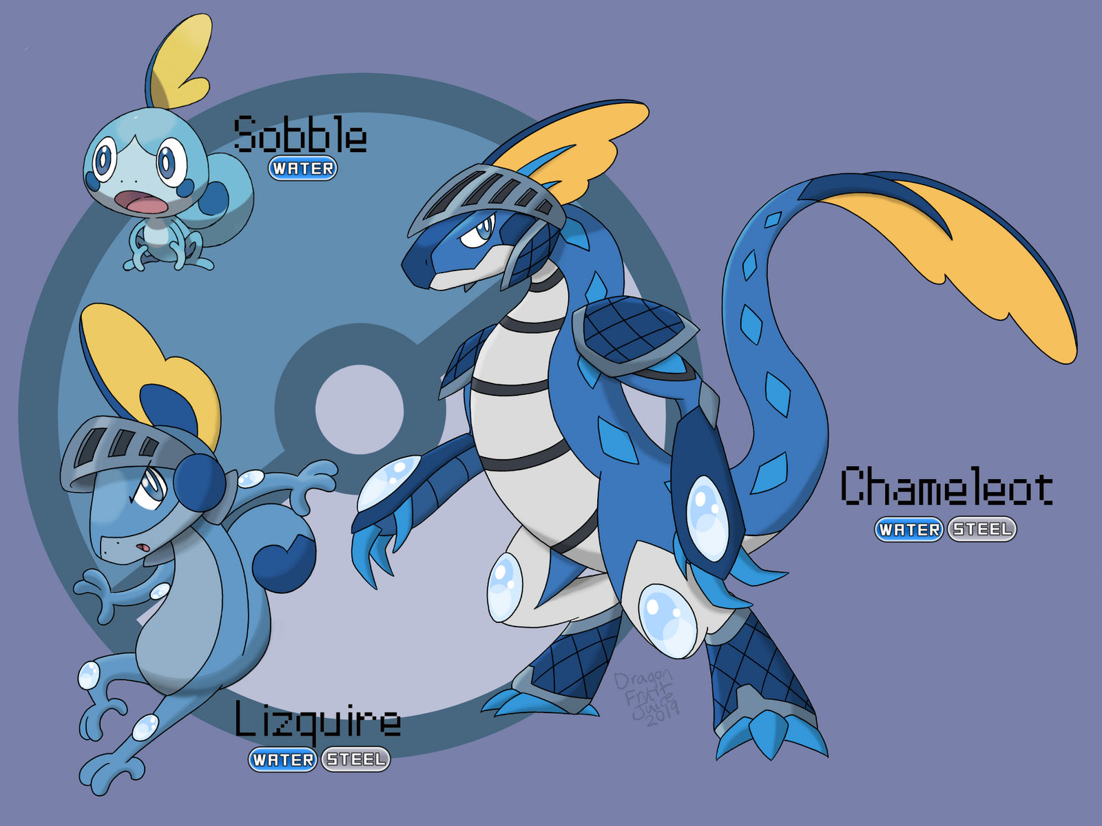 Sobble Speculative Evolution Line by DragonFruitJuice on DeviantArt