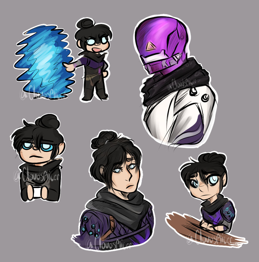 Wraith Thumbmails Wraith doodles by CloudSplicer on DeviantArt