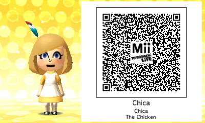 Chica QR Code For Tomodachi Life!