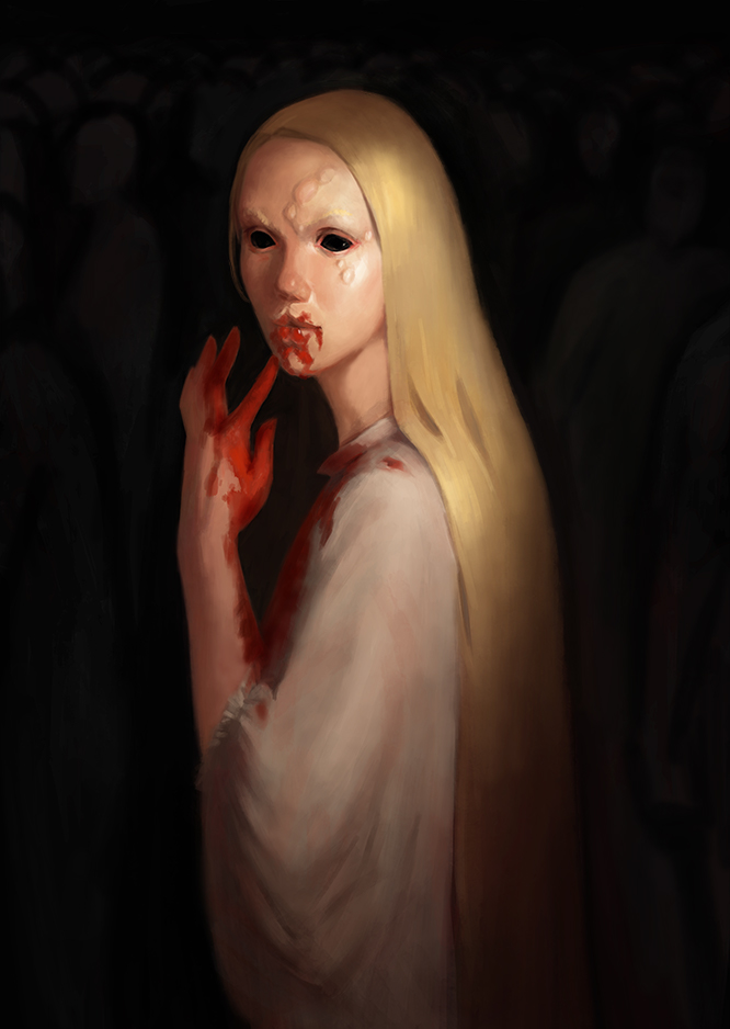 Scary Evil Blonde (Happy Halloween :-)