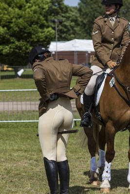 British Army mounted girl soldiers