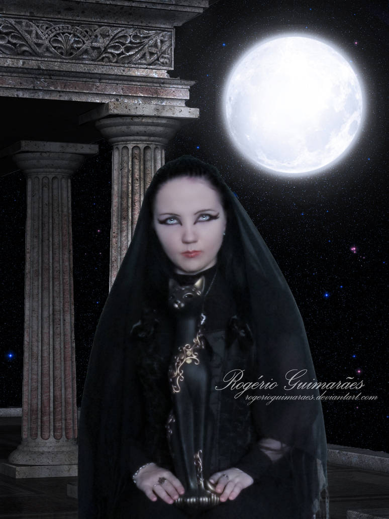Cat Goddess Priestess Moon