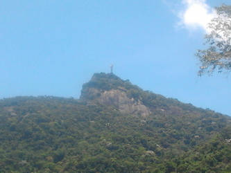 Corcovado within blue