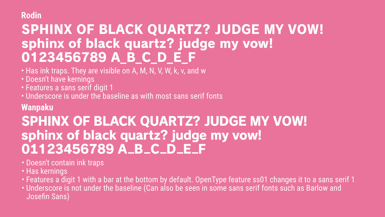 Font Ridon Font comparison: Rodin and Wanpaku by Mayugaph on DeviantArt