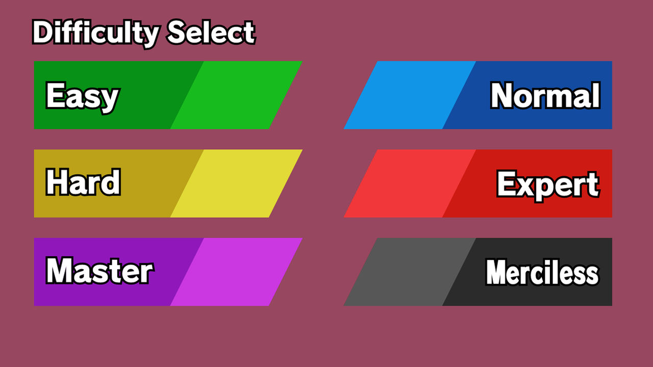 Difficulty select UI concept by Mayugaph on DeviantArt