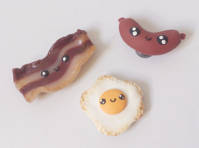 Cute breakfast magnets